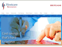 Tablet Screenshot of hostcareresources.com